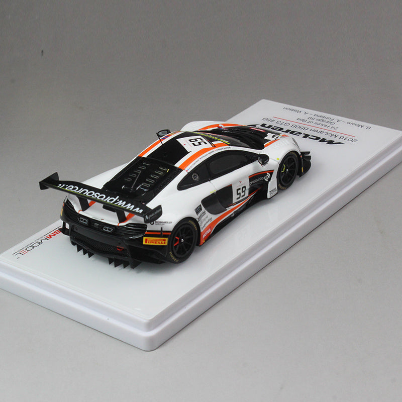 1:43 650S GT3 59# Mclaren Spa 24Hours 2016 Supercar resin models, TSM resin car model