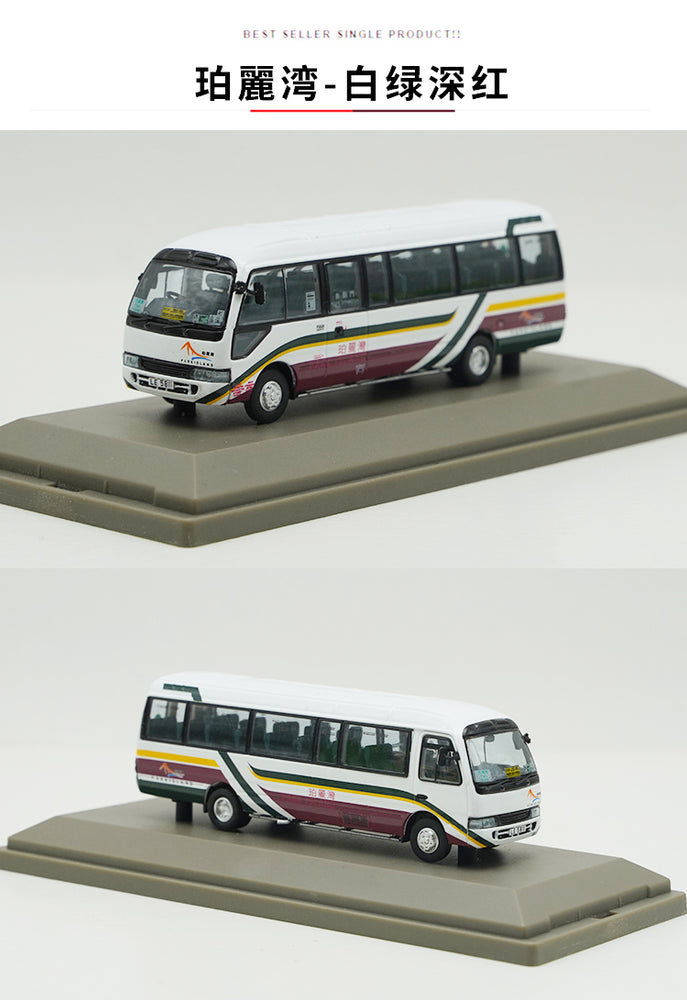 Original factory 1:76 TOYOTA COASTER Mini HK Diecast BUS Model alloy Hongkong mini bus miniature for gift