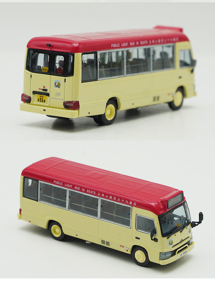 Original factory 1:76 TOYOTA COASTER Mini HK Diecast BUS Model alloy Hongkong mini bus miniature for gift