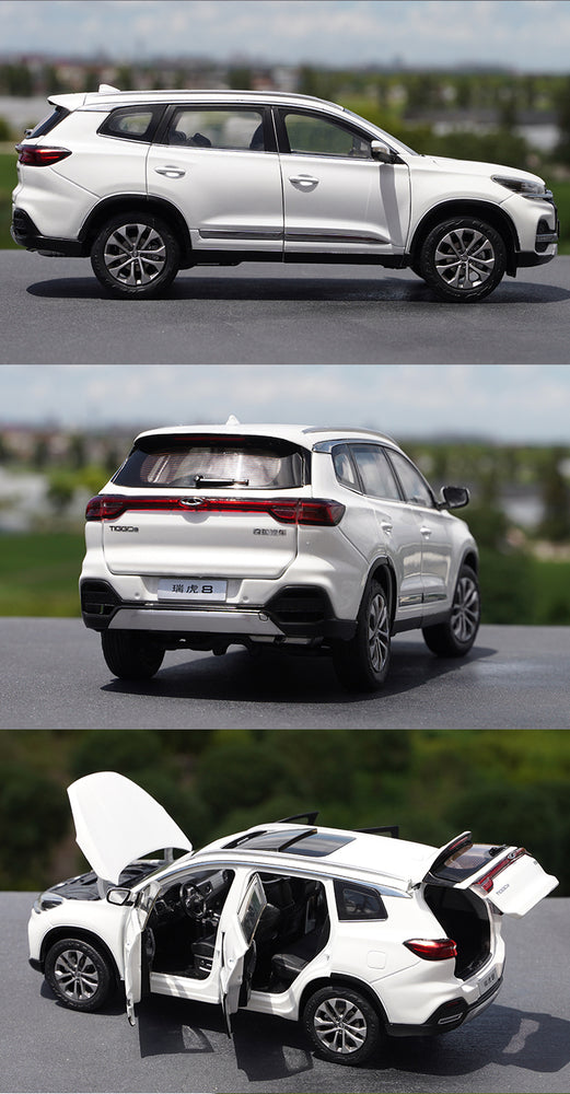 Original authentic 1:18 Chery Tiggo 8 Diecast alloy off-road SUV car model for gift, collection