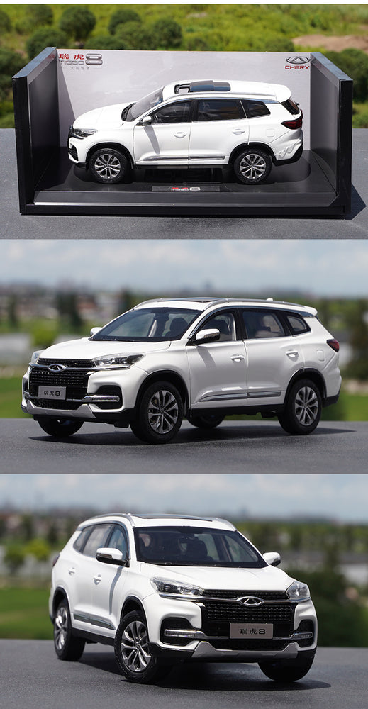 Original authentic 1:18 Chery Tiggo 8 Diecast alloy off-road SUV car model for gift, collection