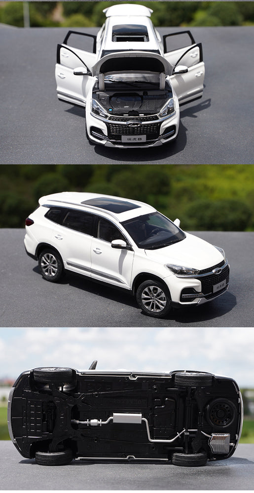 Original authentic 1:18 Chery Tiggo 8 Diecast alloy off-road SUV car model for gift, collection