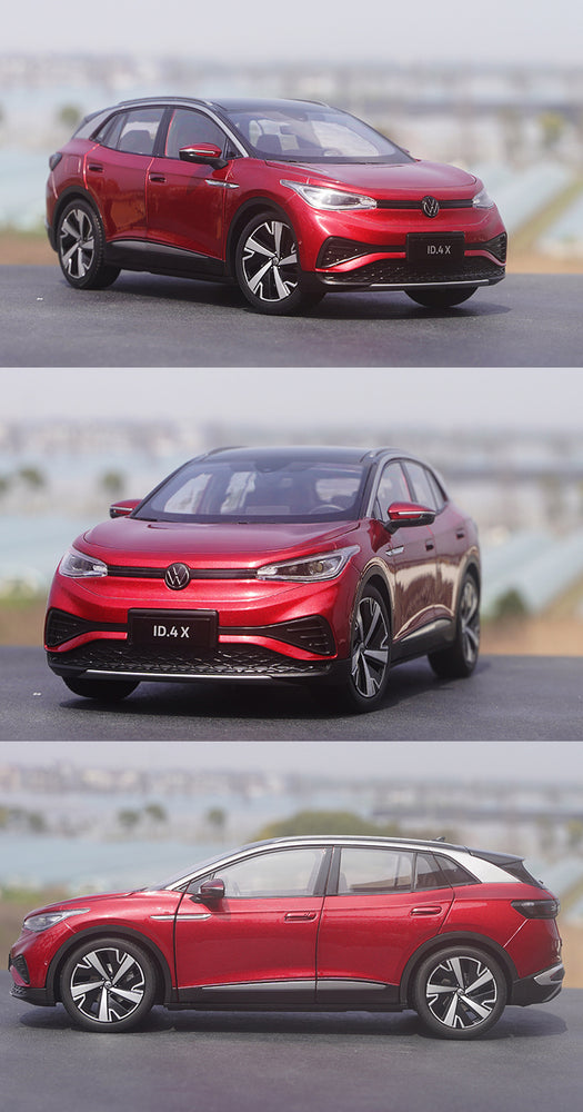 Original Authentic collectible 1:18 SAIC Volkswagen ID.4X SUV ID4X diecast car model with light