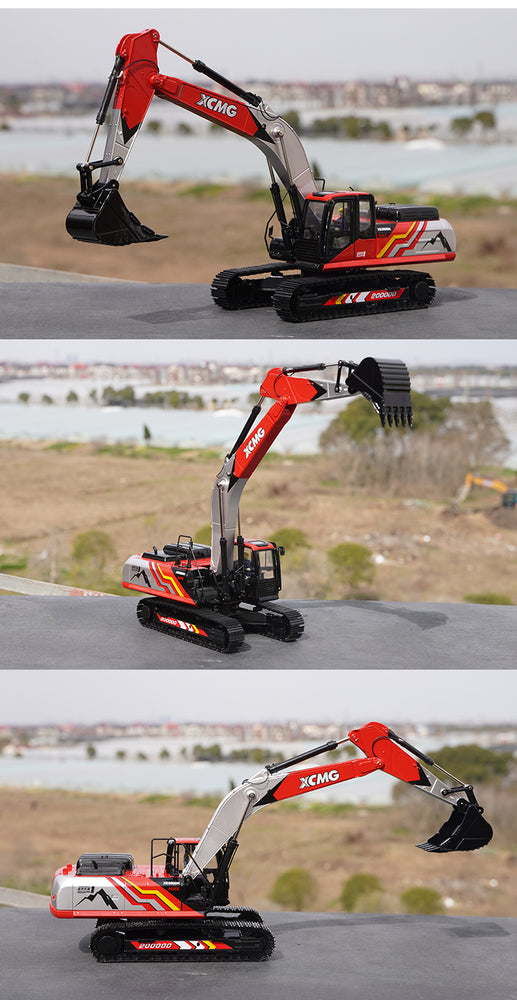 1:30 XCMG XE380DK Large diecast excavator Scale model alloy engineering digger model for gift, toys