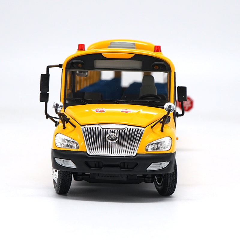 Yellow 1:42 Scale Die-Cast YuTong ZK6109DX School diecast Bus Model with fast shipping